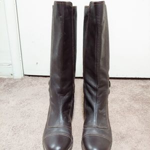 Brown riding style boots